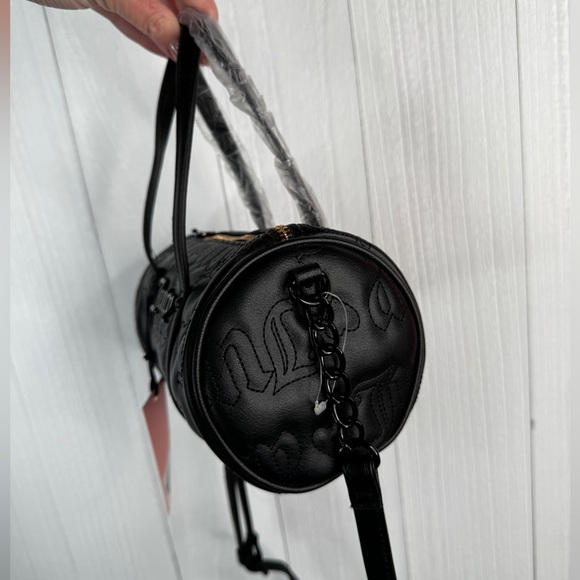 Juicy Couture Rosie Mini Barrel Crossbody Bag in Liquorice Black - Picture 4 of 10